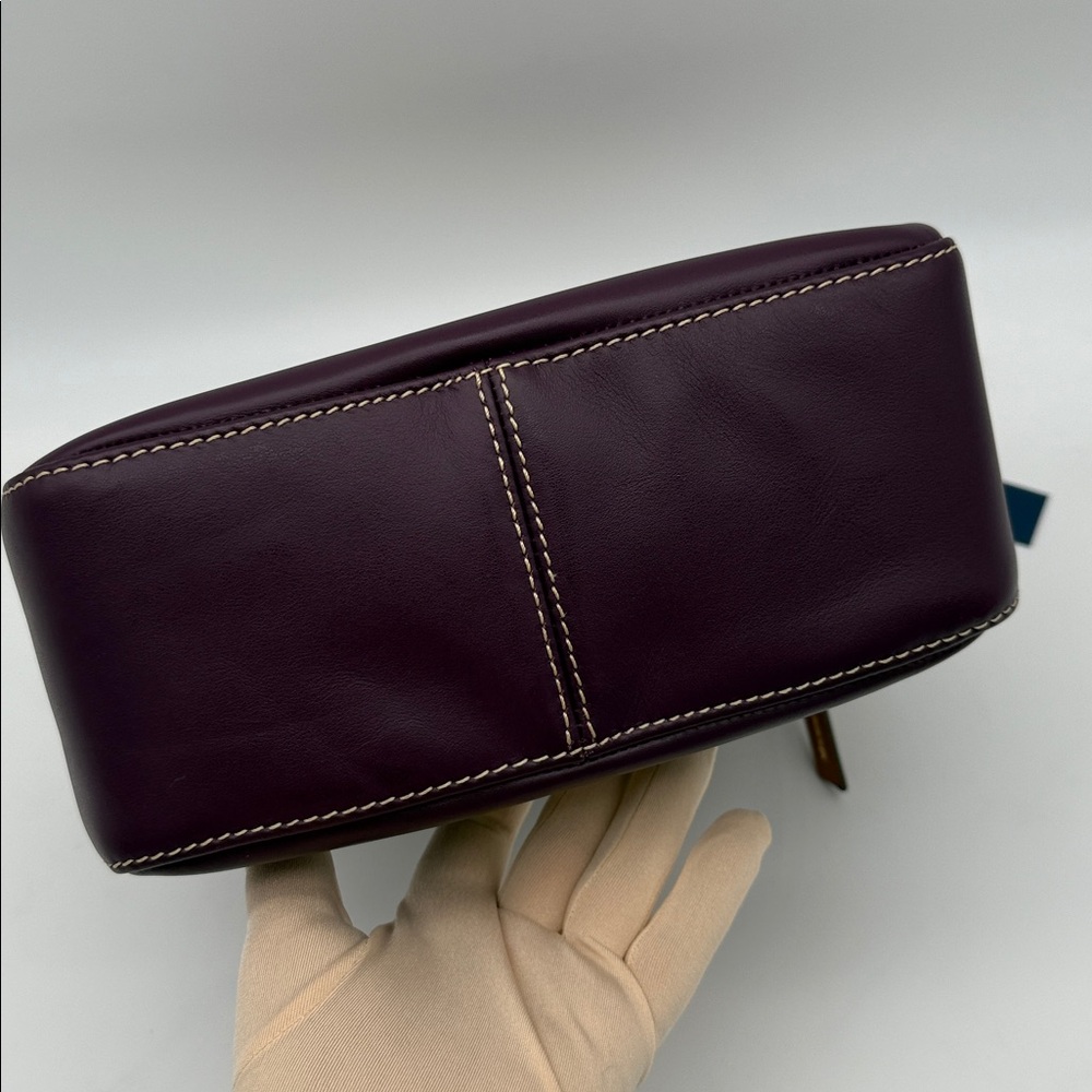 Dooney & Bourke Wexford Leather Crossbody 25 Plum Wine - Picture 6 of 14